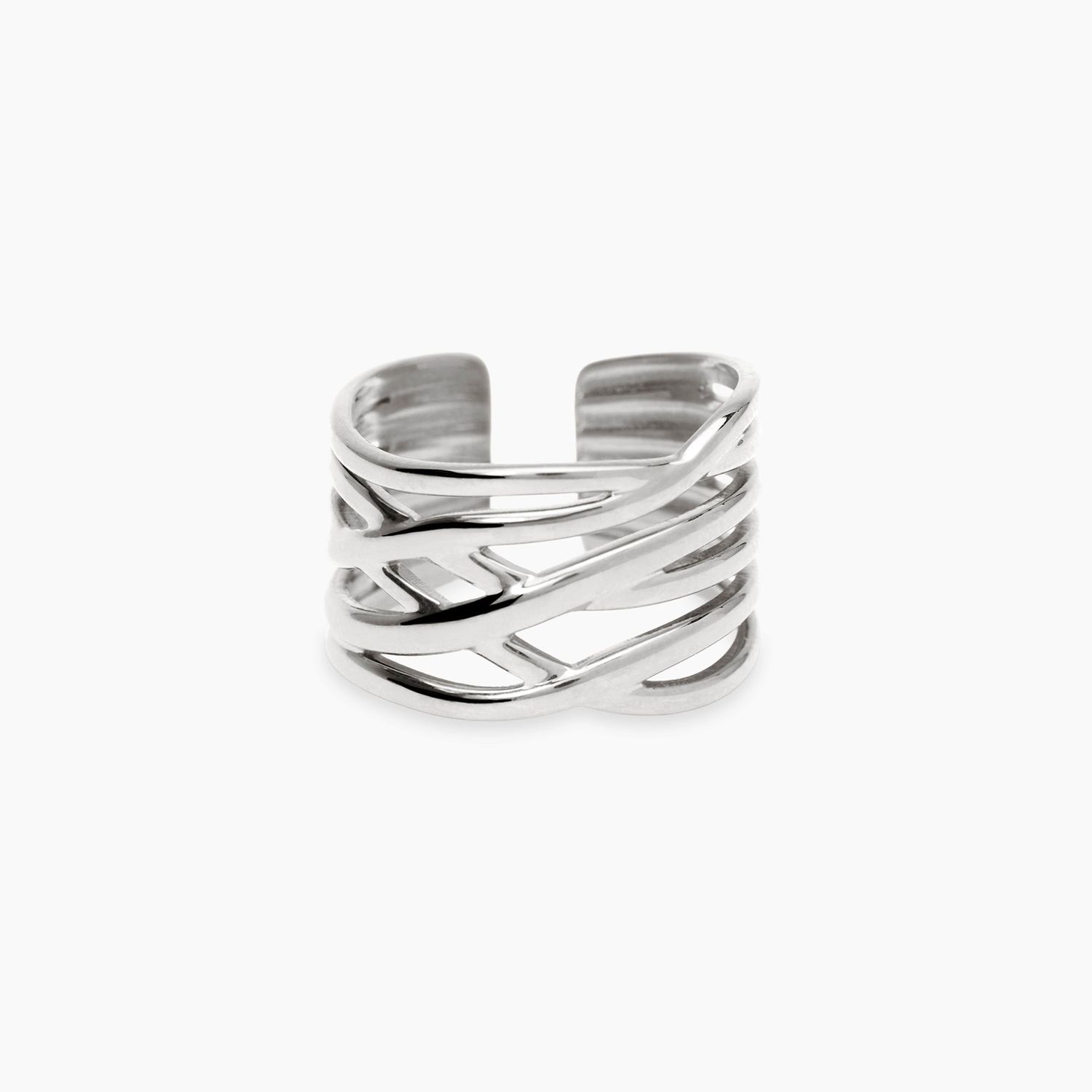 Anello aperto multifilo in acciaio STYLE 104 Kidult Style
