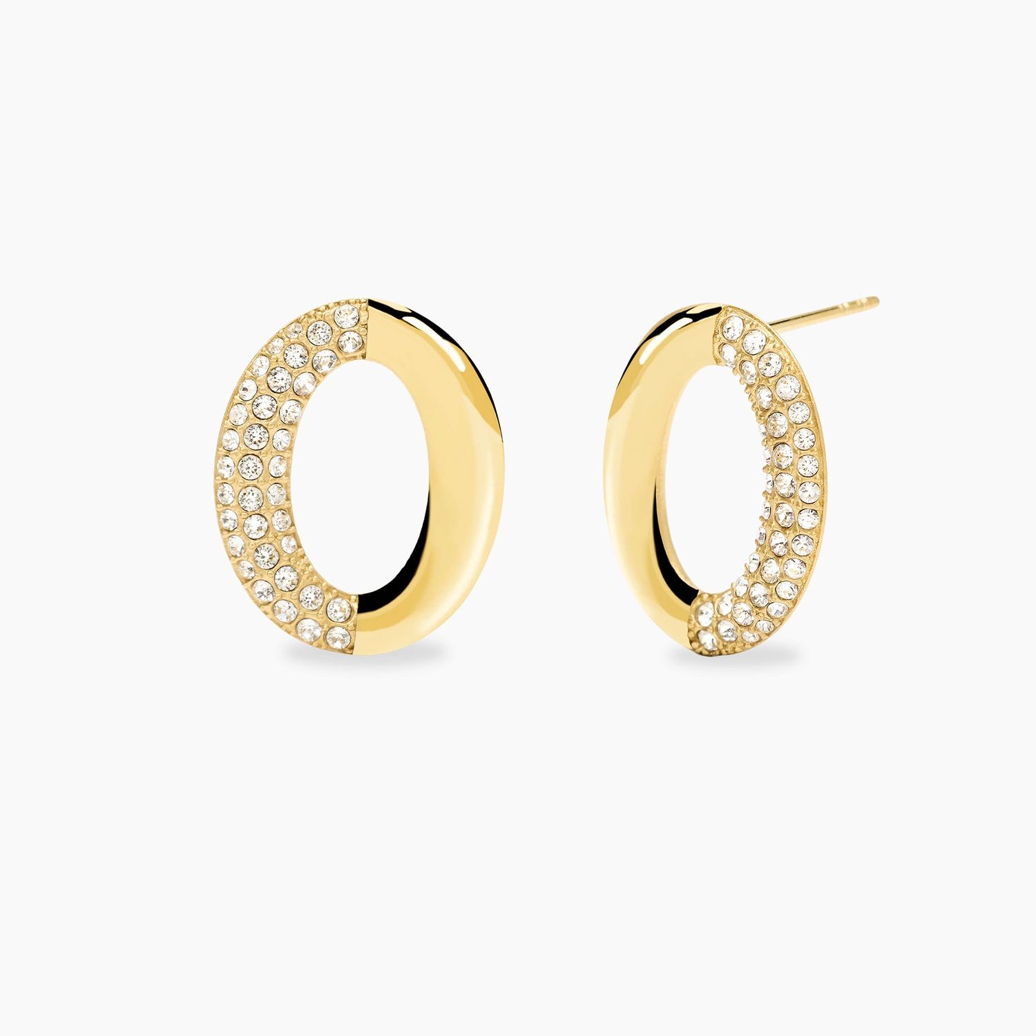 Orecchini in acciaio dorato con cristalli STYLE 87 Kidult Style
