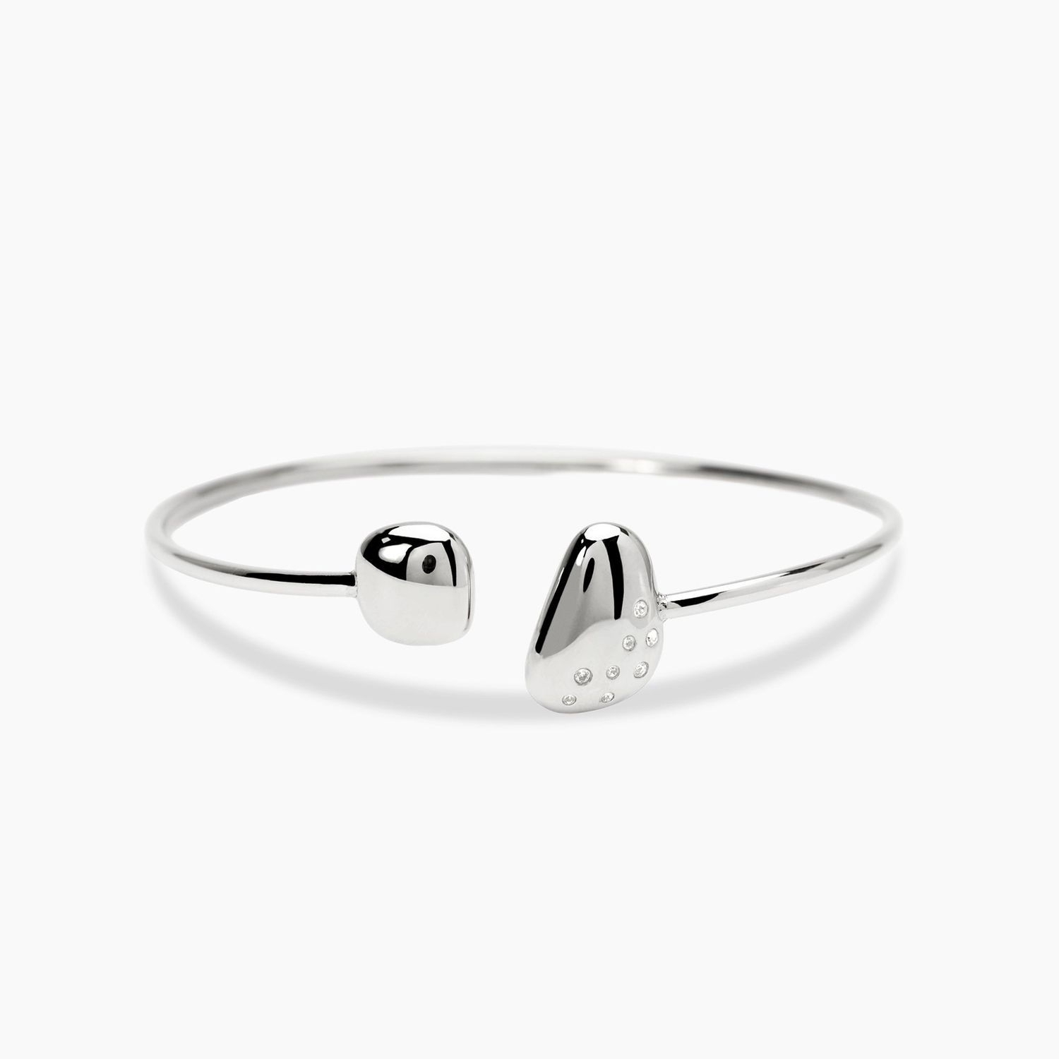 Bracciale bangle aperto in acciaio con cristalli STYLE 77 Kidult Style