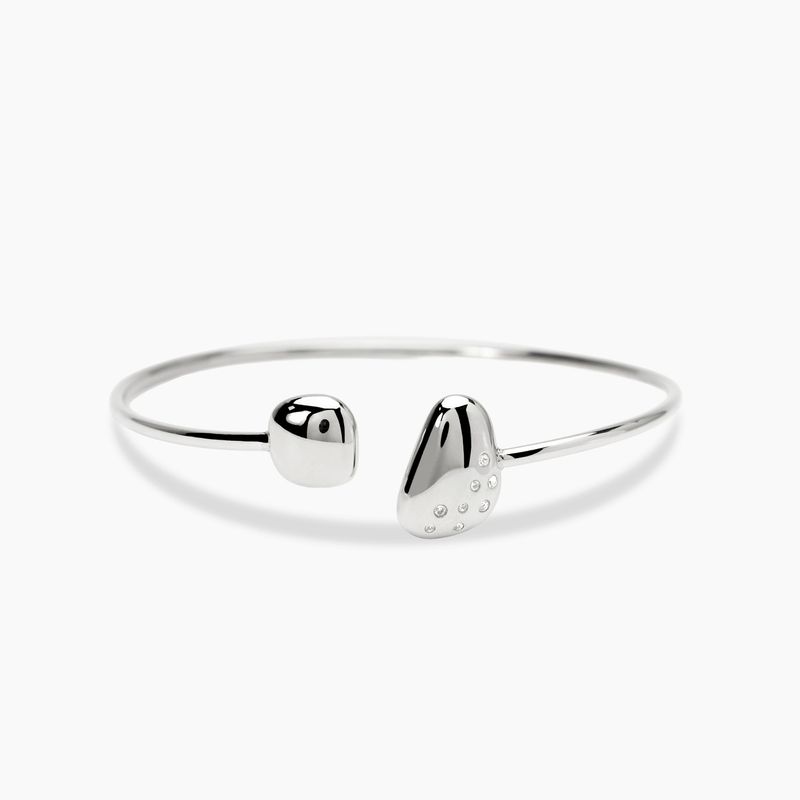 Bracciale bangle aperto in acciaio con cristalli STYLE 77 Kidult Style