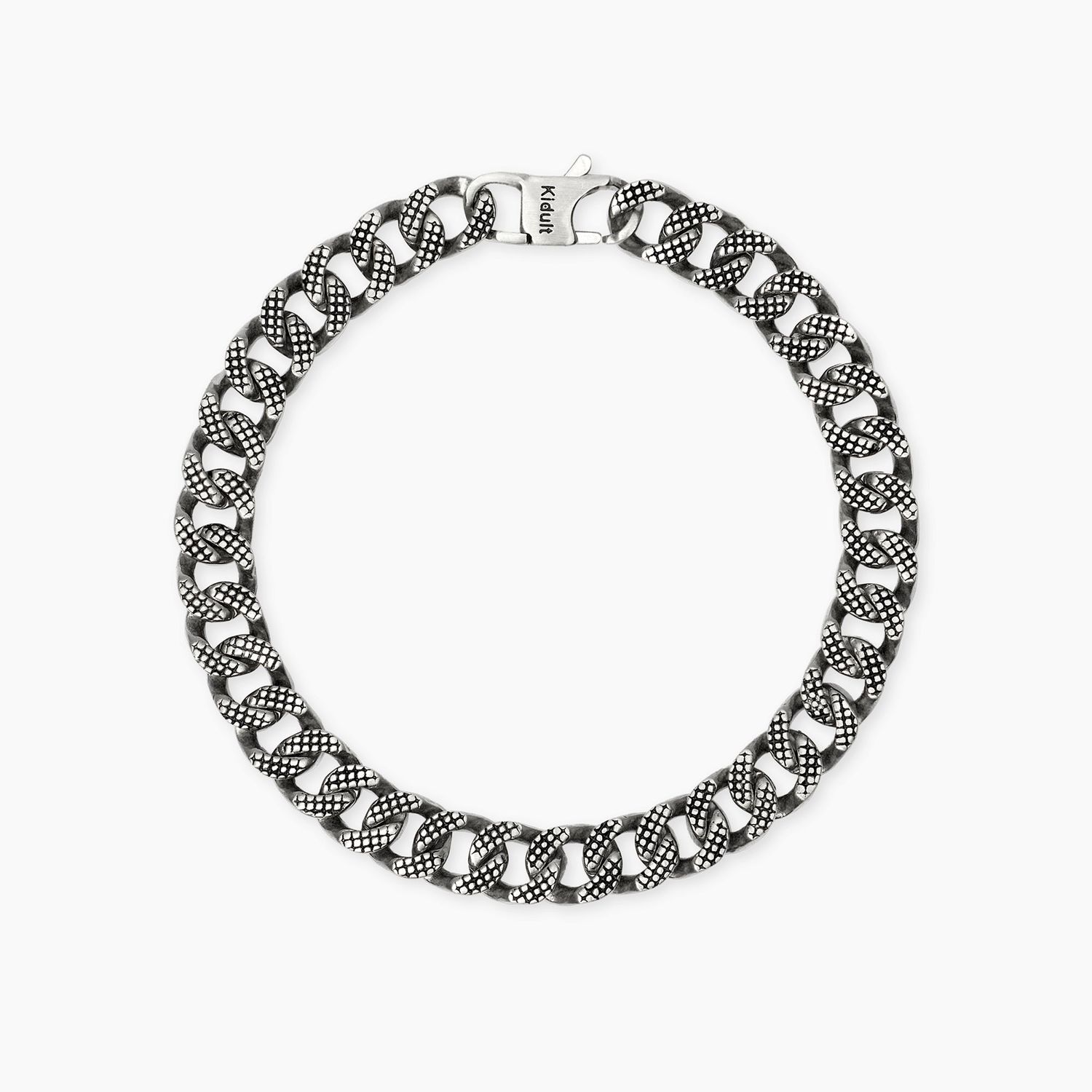 Bracciale uomo in acciaio con catena groumette diamantata STYLE 43 Kidult Style