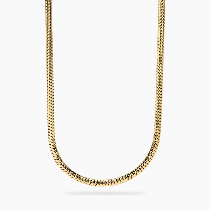 Collana uomo con catena snake in acciaio dorato STYLE 59 Kidult Style