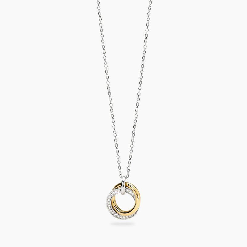 Girocollo in acciaio con pendenti bicolore ad anello STYLE 88 Kidult Style