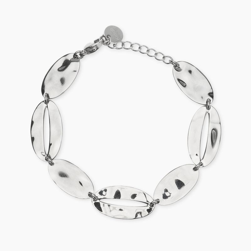 Bracciale in acciaio con elementi ovali martellati STYLE 90 Kidult Style