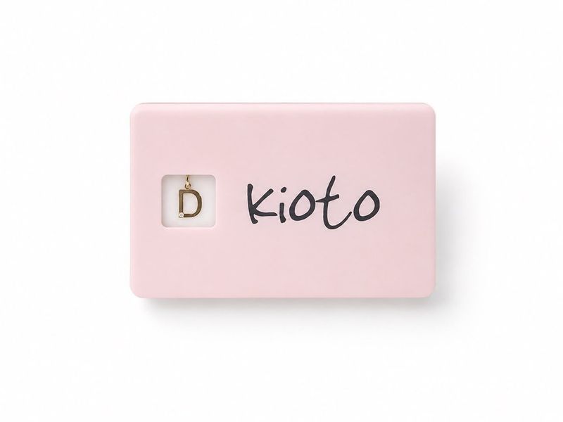 Blister Ciondolo Lettera D in Oro 9 KT con Diamante 0,005 CT G SI - Kioto Gioielli