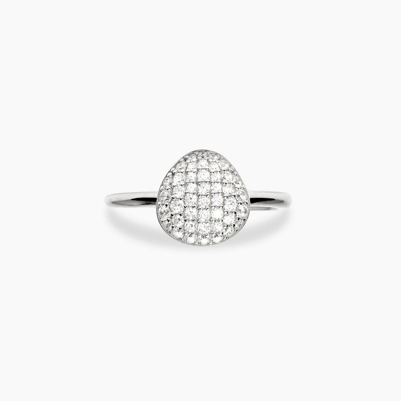 Anello regolabile in argento con zirconi - Mabina Gioielli