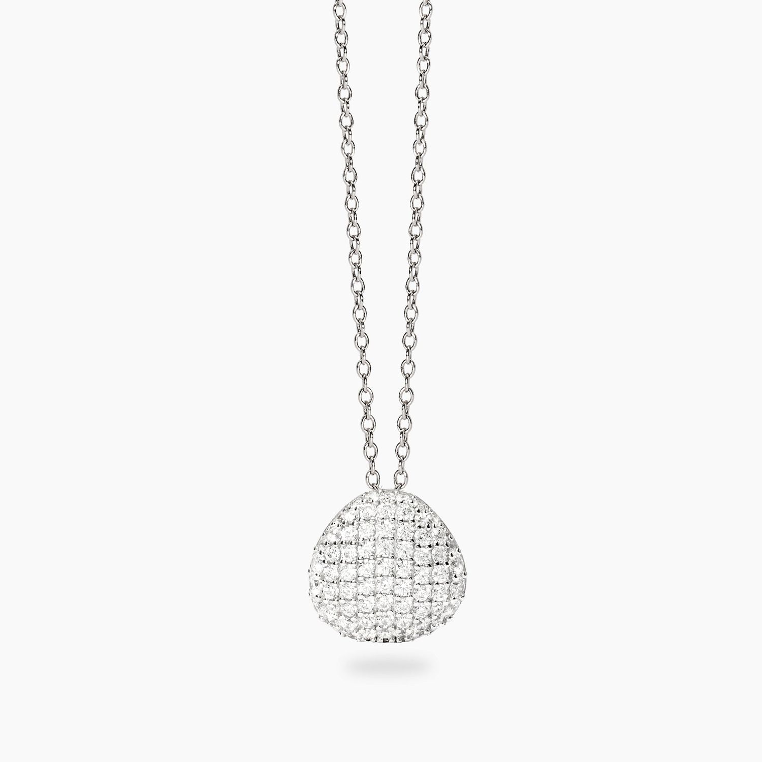 Girocollo in argento con pendente in zirconi - Mabina Gioielli Girocollo in argento con pendente in zirconi - Mabina Gioielli