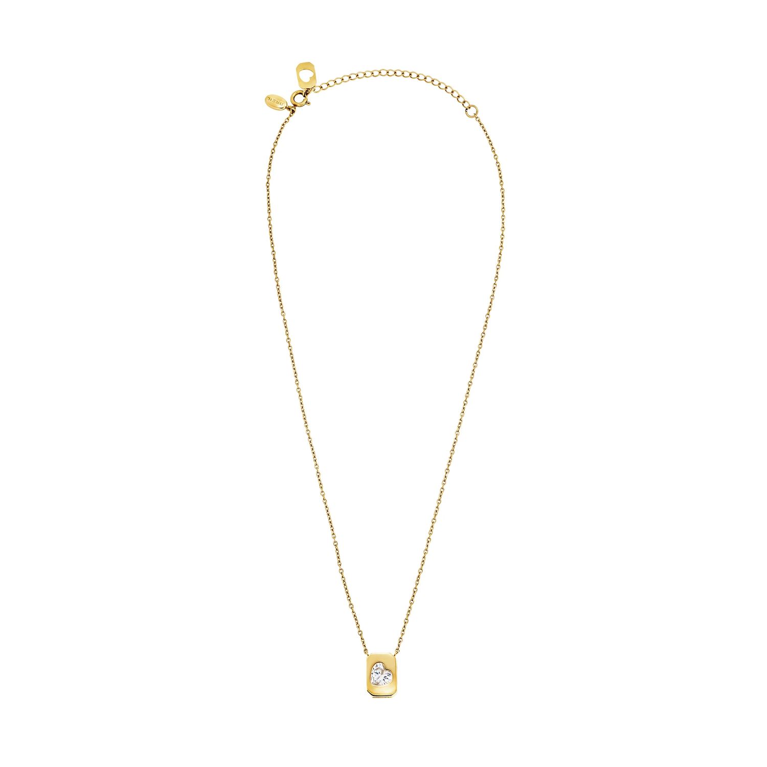 Collana Breil Donna AMOR LUX in acciaio con pietra zirconia e finitura pvd oro 14k Collana Breil Donna AMOR LUX in acciaio con pietra zirconia e finitura pvd oro 14k