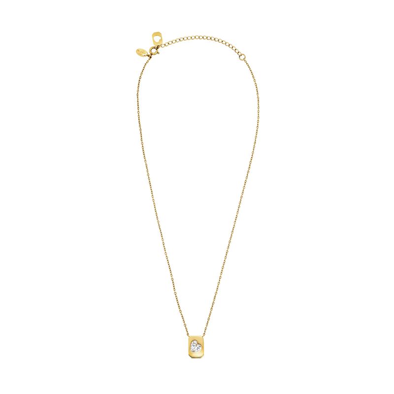 Collana Breil Donna AMOR LUX in acciaio con pietra zirconia e finitura pvd oro 14k