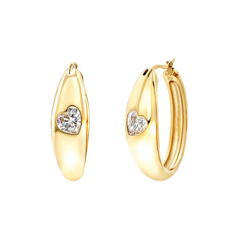 Orecchini Breil Donna AMOR LUX on pietra cubic zirconia e finitura pvd oro 14k