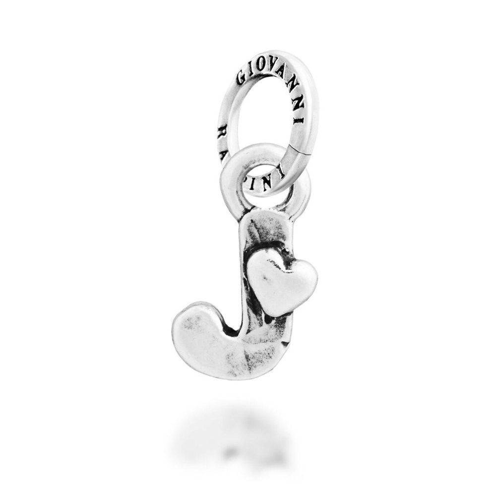 charm charm "J" cuoricini - giovanni raspini