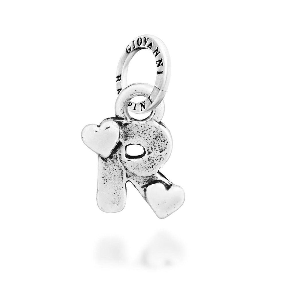 charm charm "R" cuoricini - giovanni raspini