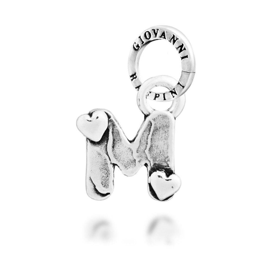 charm charm "M" cuoricini - giovanni raspini