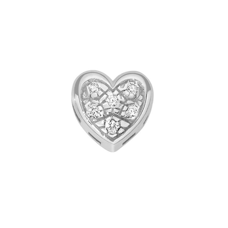 Cuore Big in oro bianco