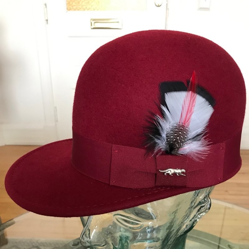 New Bowler - Wool - Burgundy