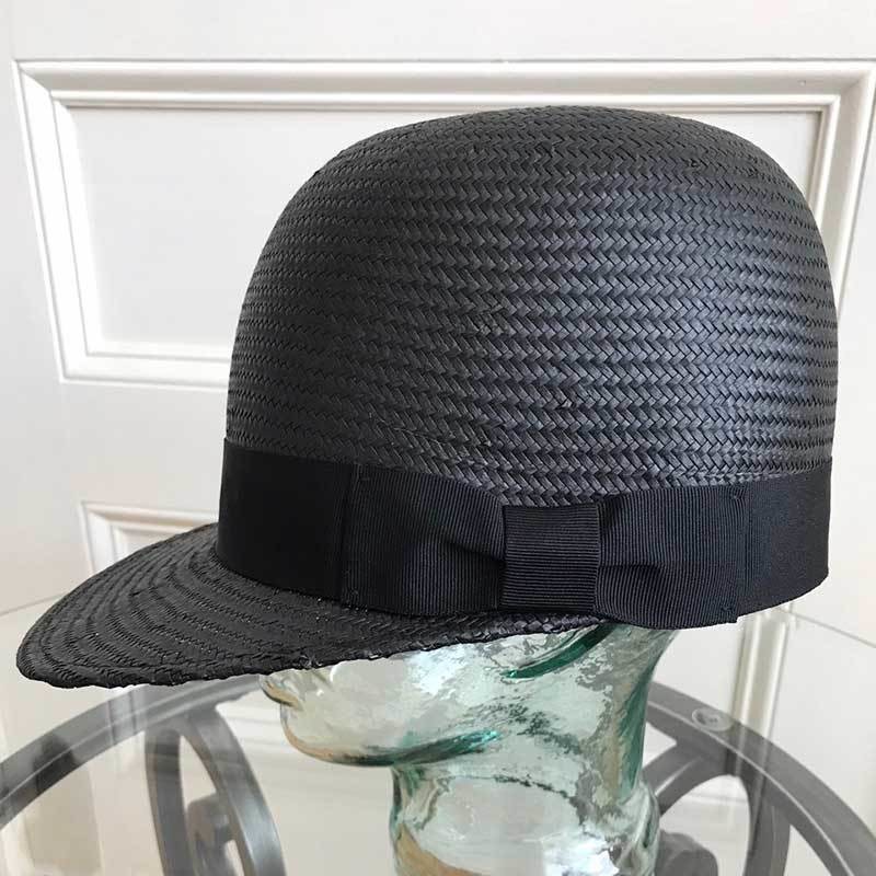 New Bowler - Straw - Black