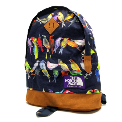 THE NORTH FACE PURPLE LABEL MEDIUM DAY PACK Birds Design. Navy