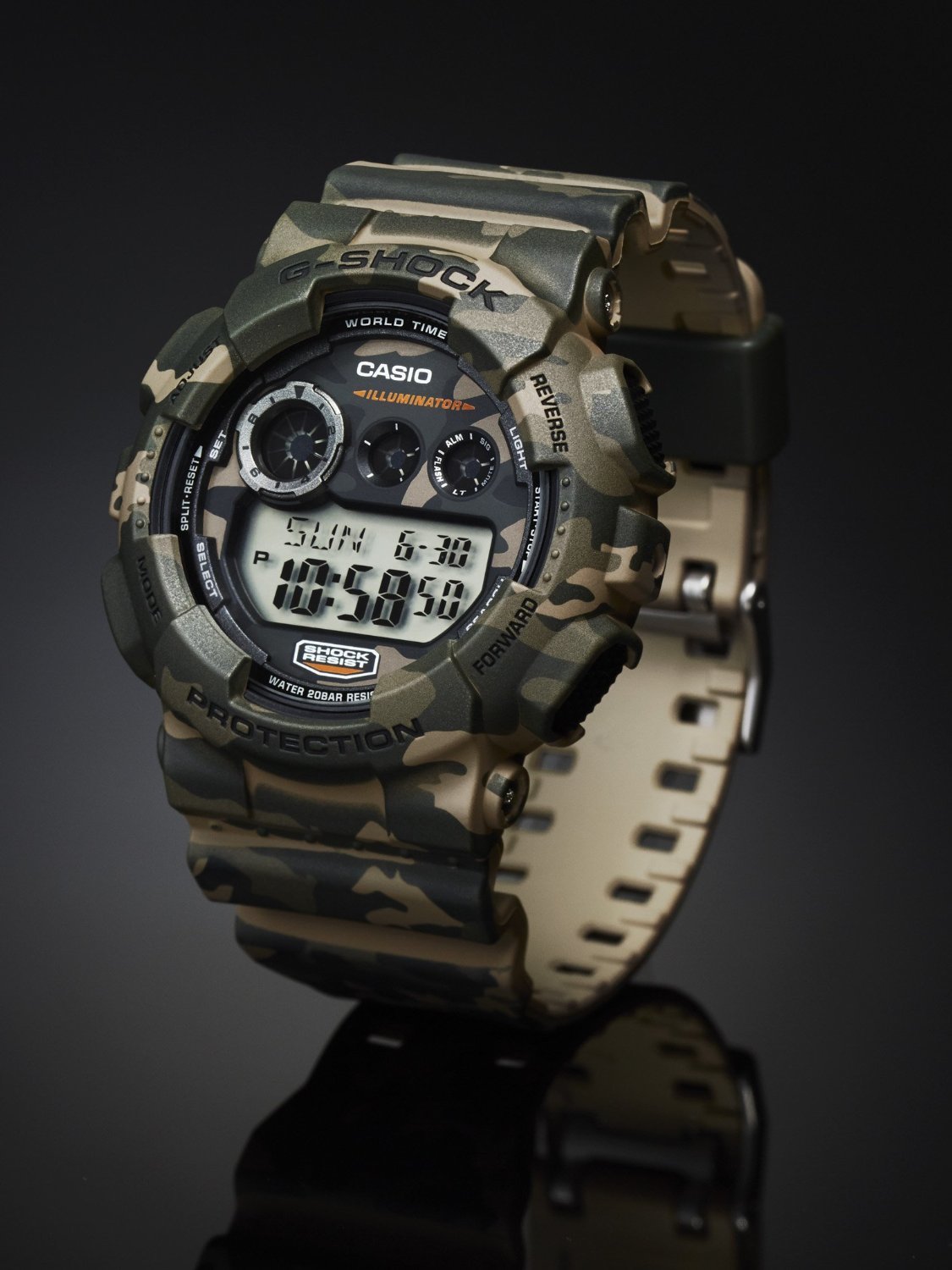 Casio G-SHOCK GD-120CM-5JR. Khaki Camouflage. Men's watch