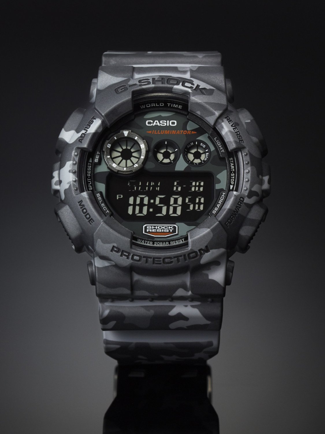 Casio G-SHOCK GD-120CM-8JR. Gray Camouflage. Men’s watch