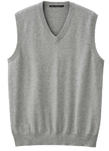 UNIQLO GRAY COTTON BLENDED V-NECK VEST