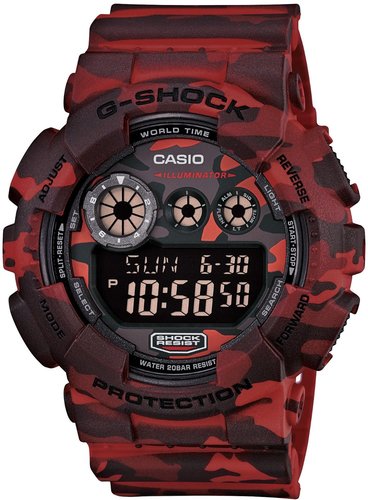 Casio G-SHOCK GD-120CM-4JR. Red Camouflage. Men’s watch