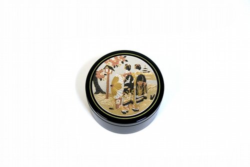 Oriental Bazaar Japanese Chokin Coasters - Mt. Fuji with Geisha