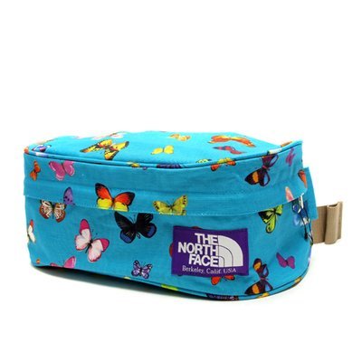 THE NORTH FACE PURPLE LABEL FANNY PACK. Butterflies Design. Lake Blue