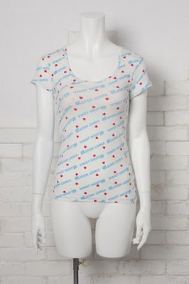 SHOOTING HEARTS LOGO T-shirt Blue. By vingt-neuf29