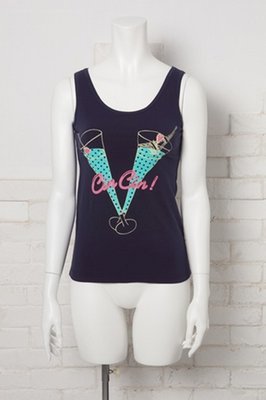 CHAMPAGNE Navy Tank Top. By vingt-neuf29