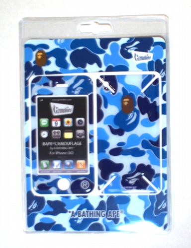 BAPE X Gizmobies  Collaboration  Limited Edition Iphone (3G &amp; 3GS) Case BLUE