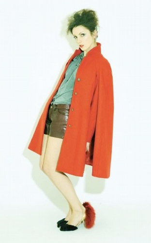Jazzkatze Klara Red  Cape Coat