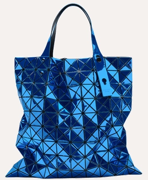 BAO BAO PLATINUM-2 TOTE BLUE. Issey Miyake