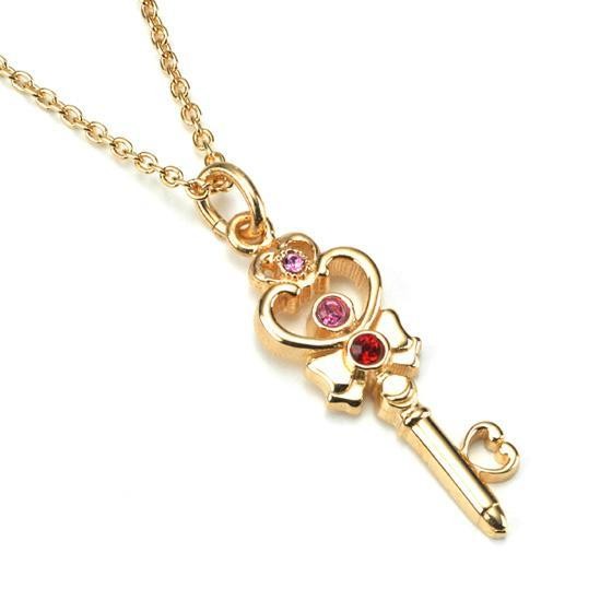 Sailor Moon Space-Time Key Design Silver 925 Pendant. K 18 Gold Coating. Japan Limited Edition