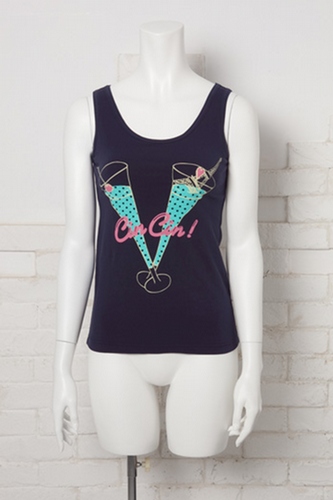 CHAMPAGNE Navy Tank Top. By vingt-neuf29