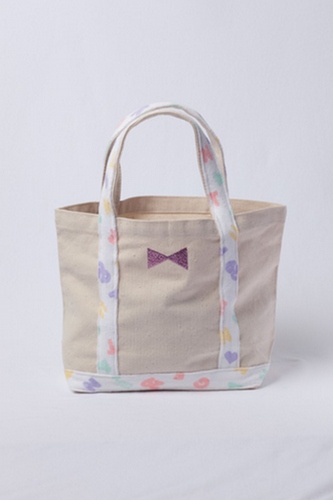ALPHABET BISCUITS TOTE BAG Pink. by vingt-neuf29