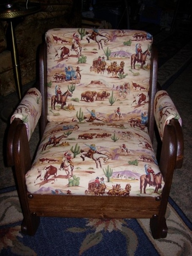 Child&#39;s Rocking Chair Indians &amp; Buffalo&#39;s
