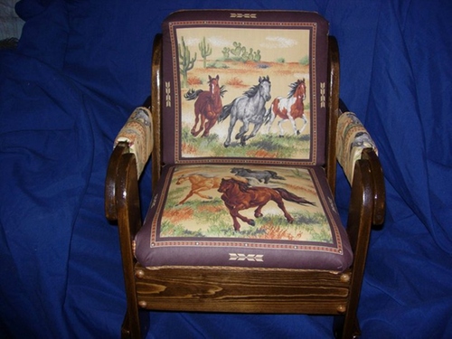 Child&#39;s Rocking Chair Western Horses