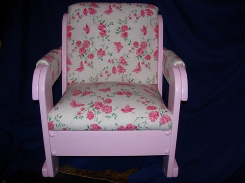 Butterfly and Roses Child&#39;s Rocking Chair