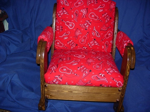 Child&#39;s Rocking Chair Red Bandana,Guitars,Hats,