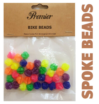 Premier Pack of 36 Multi-Coloured Bike Beads