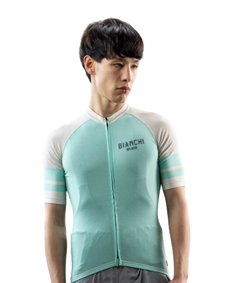 Bianchi Lifestyle Gravel Men's Short Sleeve Jersey - Celeste