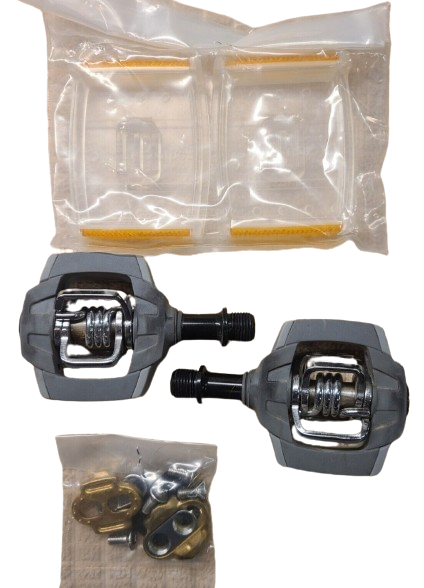 Crankbrothers Smarty Clipless Pedals with Cleats and Flat Platform Adapters