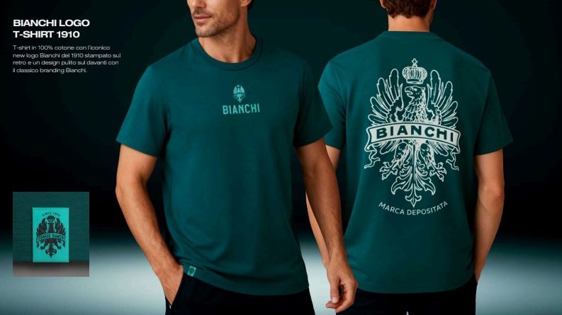 Bianchi 1910 Logo T-Shirt - Blue Teal (PREORDER)