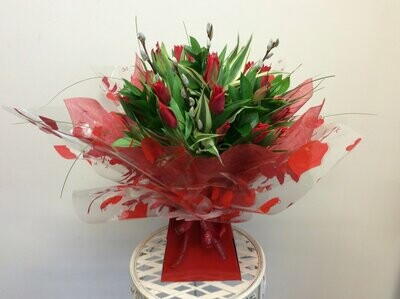 Romantic Red Tulip Bouquet