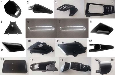 BODY COMPONENTS I - PLASTICS  SR-E8 PRO