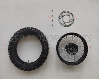 FRONT WHEEL (Tire, Hub, Rim, Brake Rotor / Brake Disc) Diagram SR-E500