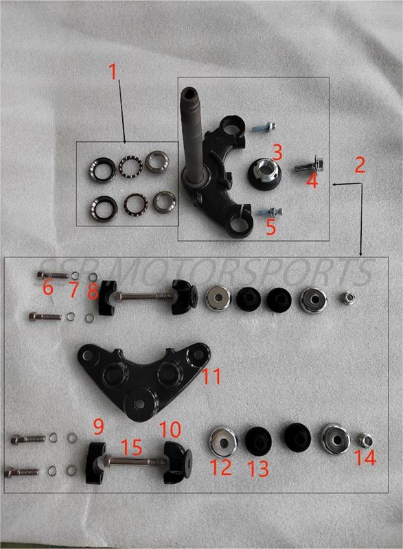 STEERING STEM (Triple Tree) Diagram SR-E500