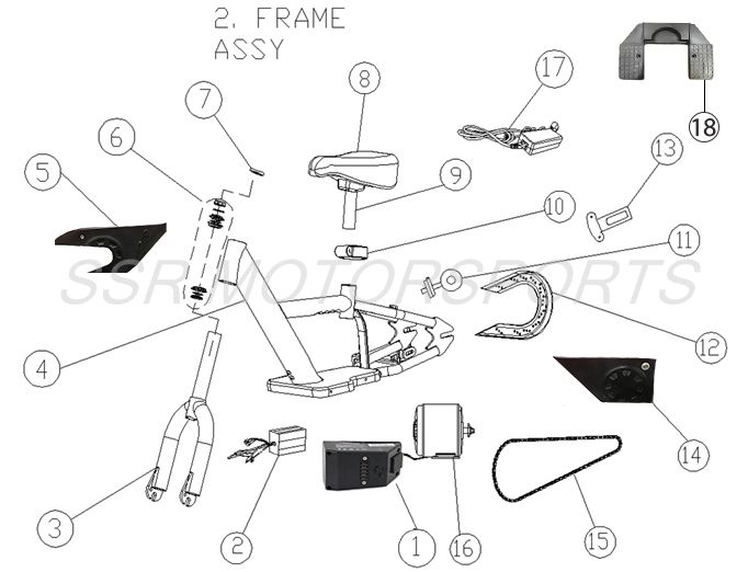 FRAME, BATTERY &amp; COMPONENTS Sprinter 12