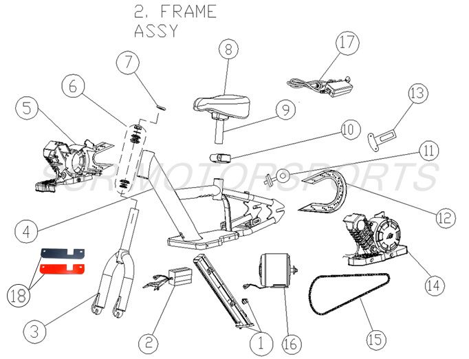 FRAME, BATTERY &amp; COMPONENTS Sprinter 12  S