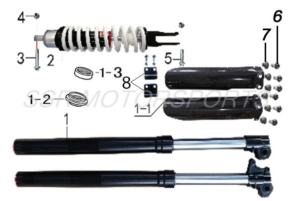 SUSPENSION COMPONENTS XD150 2025-26
